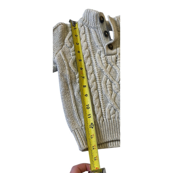 Baby Gap Sweater 2T 2 Years Cable Knit Fisherman Chunky Creamy White Wool Boys - Picture 8 of 9